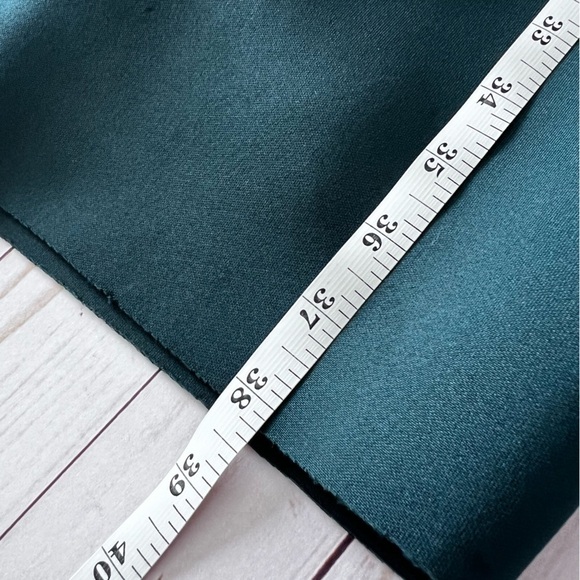 Betsy and Adam Shoulder Ruffle Sheath Scuba Dress in Green size 4 - Picture 15 of 15